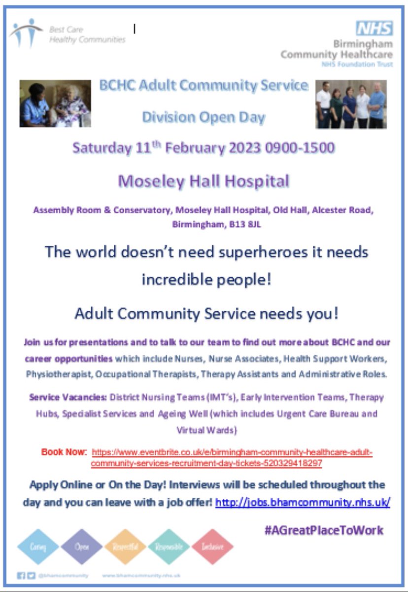 SamTullett (@samtullettbchc) on Twitter photo Do you want to learn more about a career in an NHS community trust? We are opening our doors and look forward to meeting you eventbrite.co.uk/e/birmingham-cβ¦ <a href="/tom_avent/">Tom Avent</a> <a href="/natashaljones12/">Natasha Jones</a> <a href="/rebeccacmartin1/">Rebecca Martin π</a> <a href="/LizaWalsh17/">Liza Walsh</a> <a href="/BchcRecruitment/">BCHC Recruitment</a> <a href="/salloucole/">sarah louise π</a> <a href="/DawnDav47263998/">Dawn Davis</a> please retweet & share π Do you want to learn more about a career in an NHS community trust? We are opening our doors and look forward to meeting you eventbrite.co.uk/e/birmingham-cβ¦ <a href="/tom_avent/">Tom Avent</a> <a href="/natashaljones12/">Natasha Jones</a> <a href="/rebeccacmartin1/">Rebecca Martin π</a> <a href="/LizaWalsh17/">Liza Walsh</a> <a href="/BchcRecruitment/">BCHC Recruitment</a> <a href="/salloucole/">sarah louise π</a> <a href="/DawnDav47263998/">Dawn Davis</a> please retweet & share π
