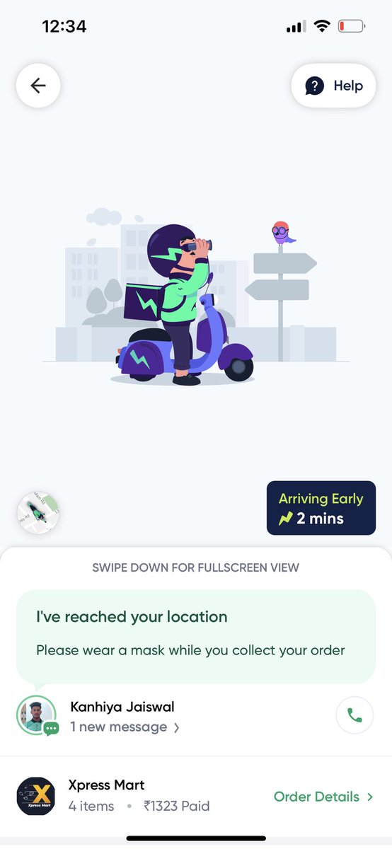 trollin_foreva's tweet photo. @DunzoIt How has my order been marked delivered with this picture as proof and what internal checks are blocking my refund? This guy never came to my building as per the record entry at the gate. How is the issue even resolved as stated by the support representative? https://t.co/ueAj0X5Kub