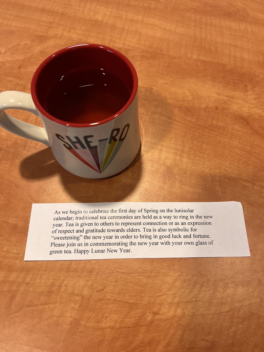 Thank you <a href="/MsRacanelli/">Nicola Racanelli</a> and our <a href="/NorthSurreySec/">North Surrey Sec</a> BASES students for the green tea today! #LunarNewYear 🐇