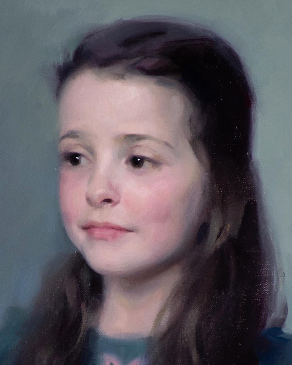 The second of my two recent sister cherubs. Both so engaging, and lovely to paint. 
#portrait #portraiture #oilportrait #portraitoftheday #portraitofagirl #portraitofachild #portraitpainting