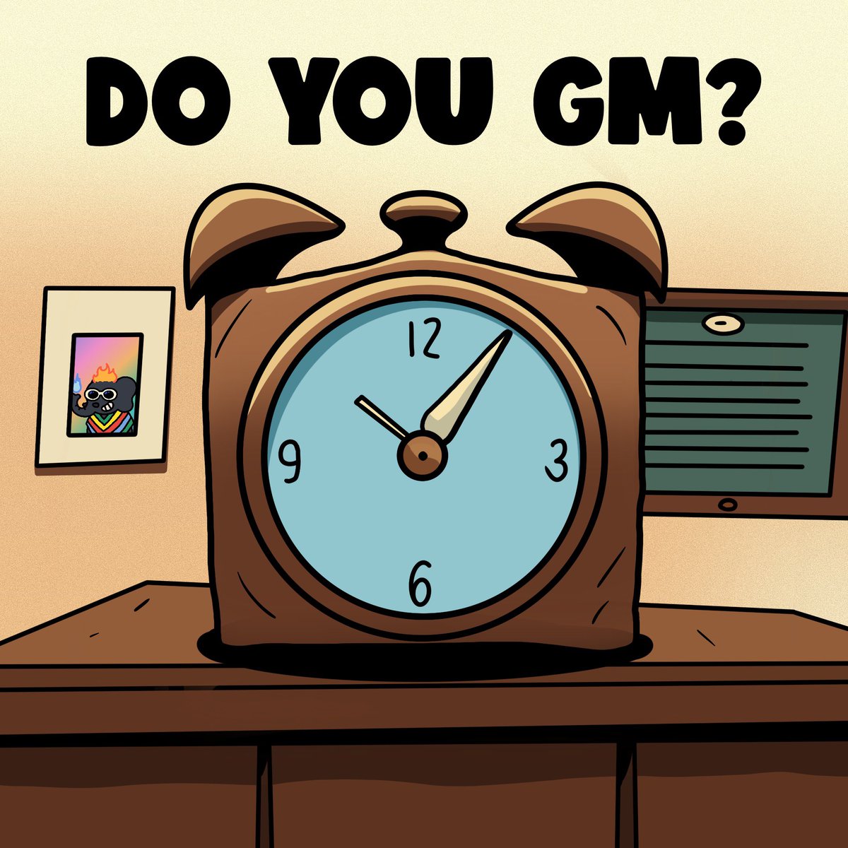 DO YOU GM?

We are currently running a GM competition in our discord, all holders and non-holders, artists and creatives welcome! Winners picked next week!

#LinkInBio for more information!