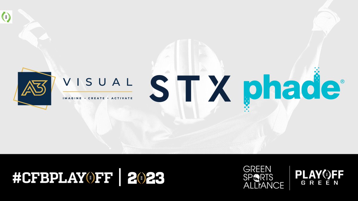 Thank you to our sponsors for helping #PlayoffGreen raise the bar and create a sustainable #CFBPlayoff #NationalChampionhip this year in Los Angeles!

➡️ @a3visuals
➡️ #STXgroup 
➡️ @phadestraws