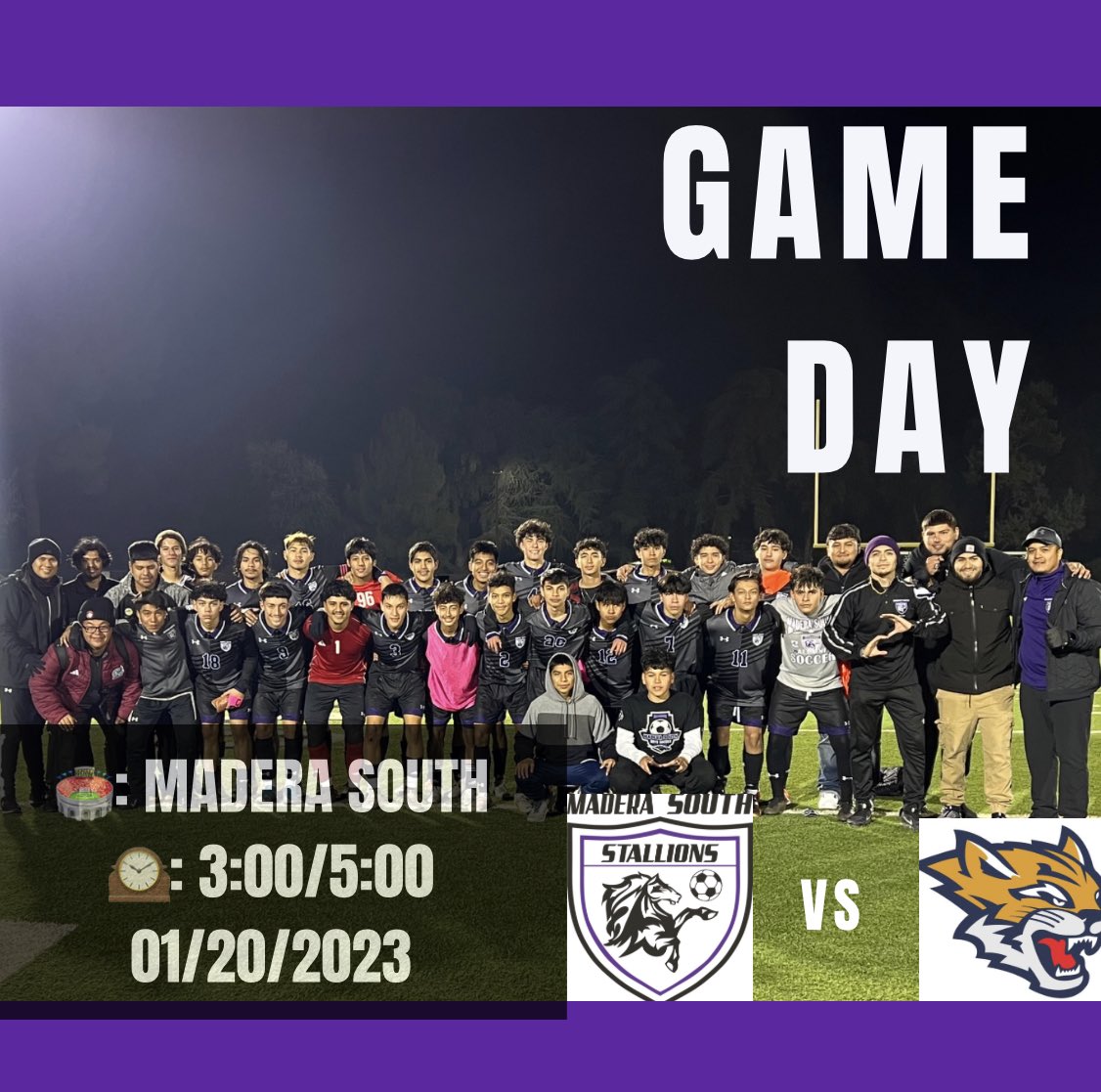 It’s game day!!! 
Today we host Sunnyside High. A lot on the line tonight so it should be an exciting game! <a href="/MaderaSouth/">Madera South Athletics</a> <a href="/MadTrib/">The Madera Tribune</a> <a href="/AllStarGameBen/">Central Section ⚽️All-Star Game</a>