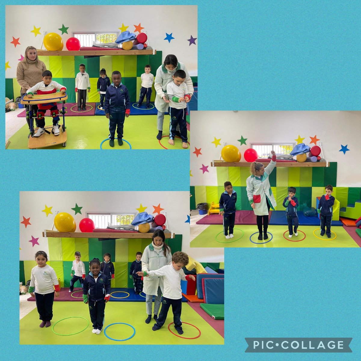 Los alumnos de 5 años realizamos actividades y juegos para desarrollar la lateralidad, la conciencia del esquema corporal y la orientación espacial "izquierda-derecha" 🔴🟢 #colegiosdiocesanos