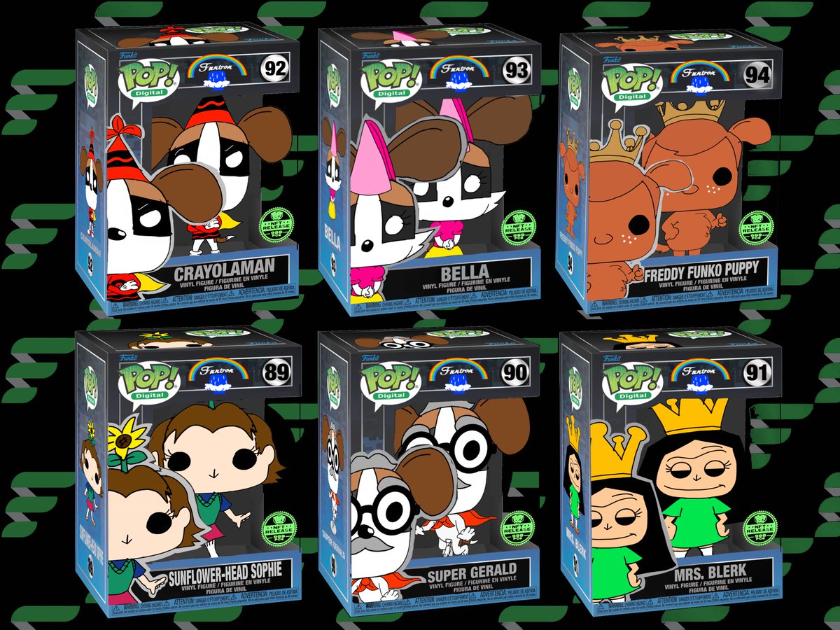 Funtron X Funko Pop Digitals as a Concept for Funtron with Freddy Funko Puppy. #Funtron #DigitalPop #NFT #Snuffy #SunflowerHeadSophia #Girlbeauty #PuppyMouth #Funko #FunkoPop #FunkoPopVinyl #Pop #PopVinyl #Collectibles #Collectible #DisTrackers #FunkoFinderz #FreddyFunkoPuppy