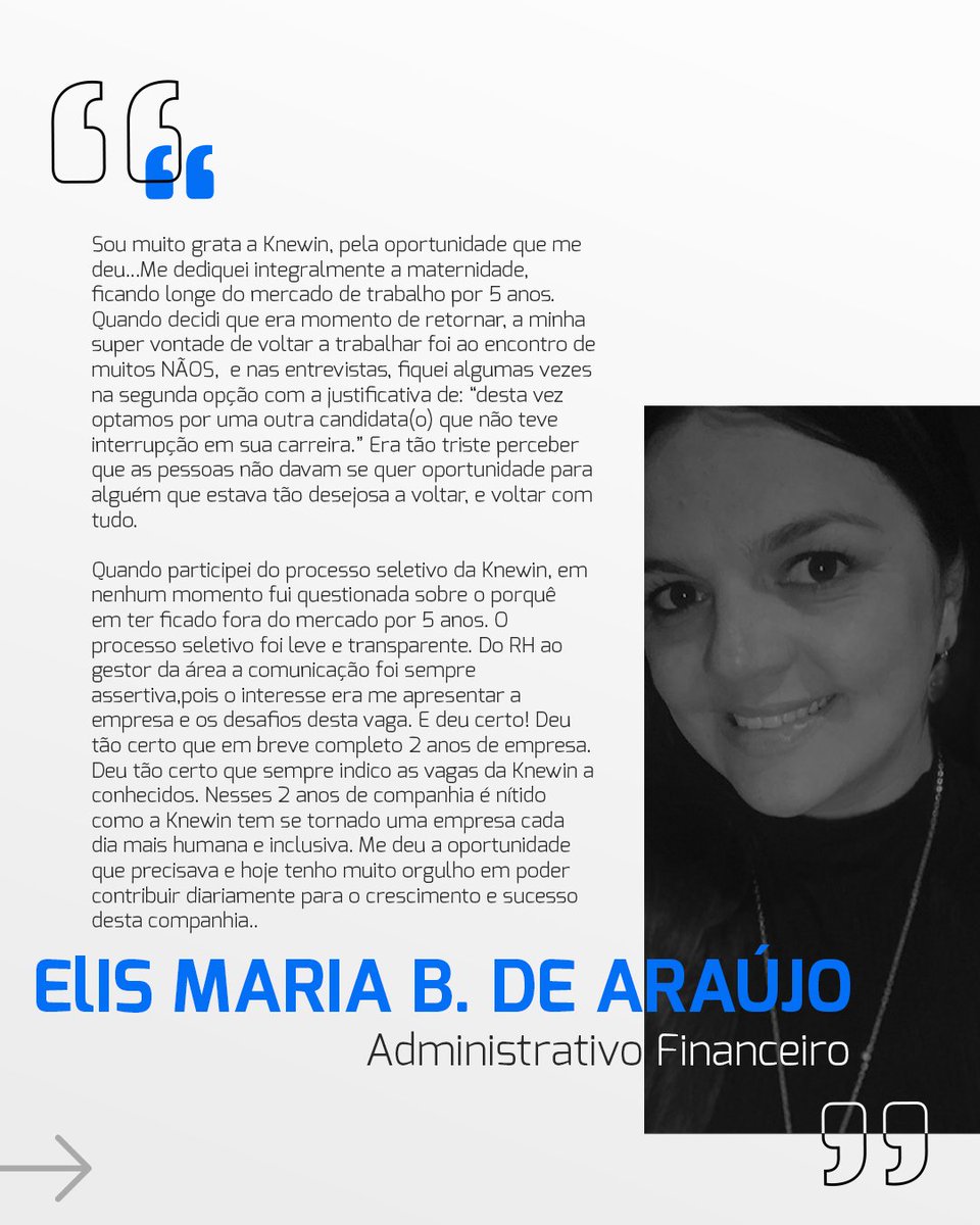 Durante esse 12 anos, inúmeros knewiers fizeram parte da nossa trajetória. E graças ao empenho diário de cada um deles, conseguimos chegar tão longe.

Hoje iremos compartilhar o relato da Gabriela Marques de Oliveira e da Elis Maria Bonfim Araujo.