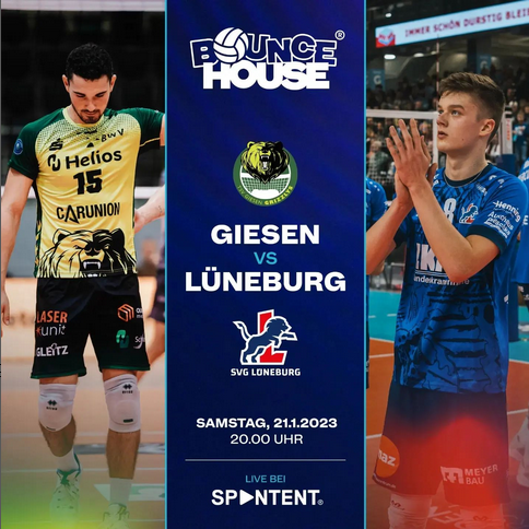 (lh) Volleyball Niedersachsen-Derby (21.01.2023, 20 Uhr) in der Volksbank-Arena #Hildesheim! @heliosgrizzlys #Giesen gegen die @svg_lueneburg twitch.tv/spontent