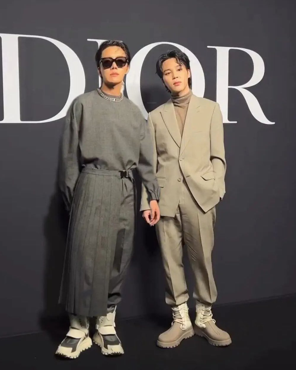 Pop Base on X: BTS' Jimin and J-Hope for the Dior Fashion Show.   / X