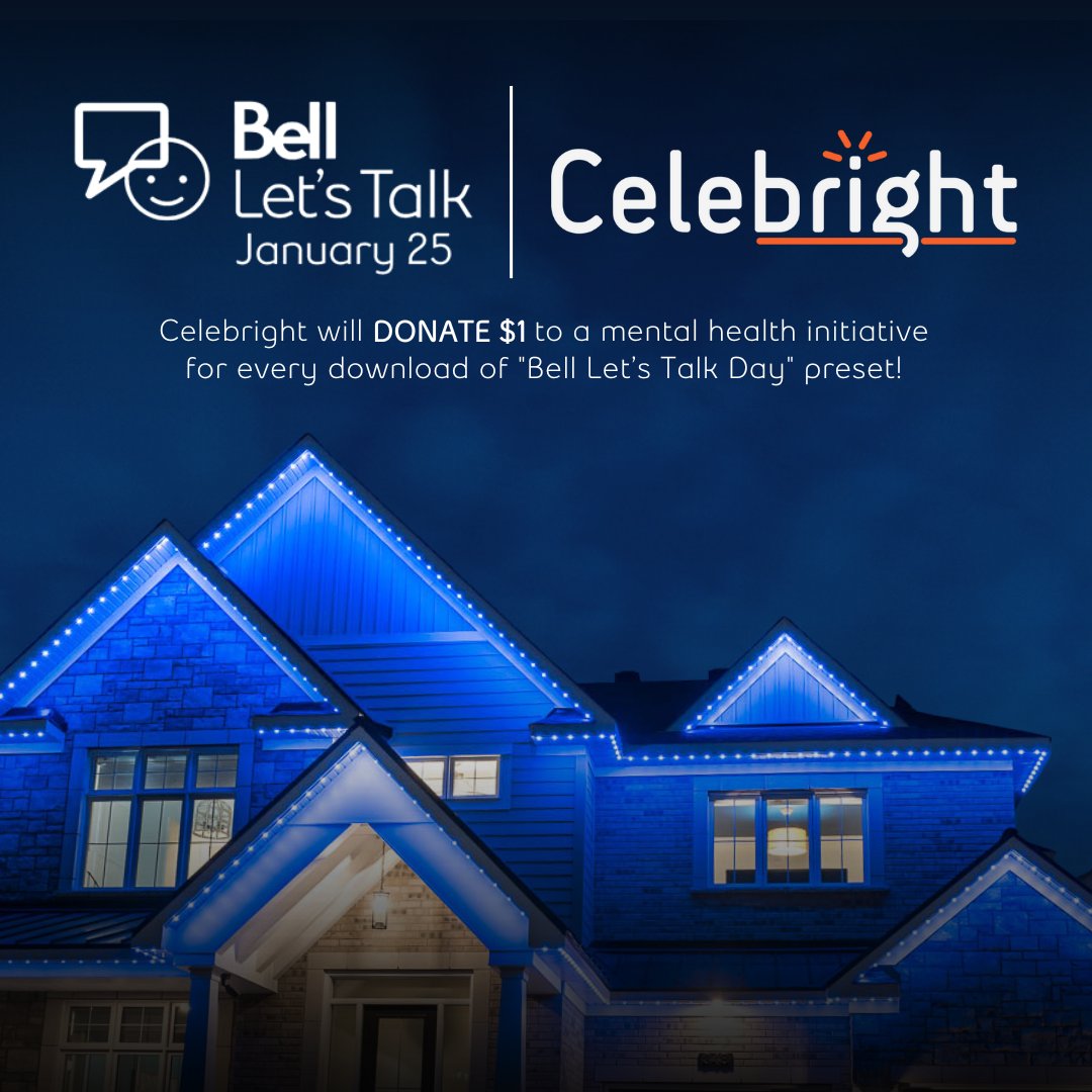 #bellletstalkday #mentalhealth #celebright #celebrightlighting #permanentlighting #permanentlights