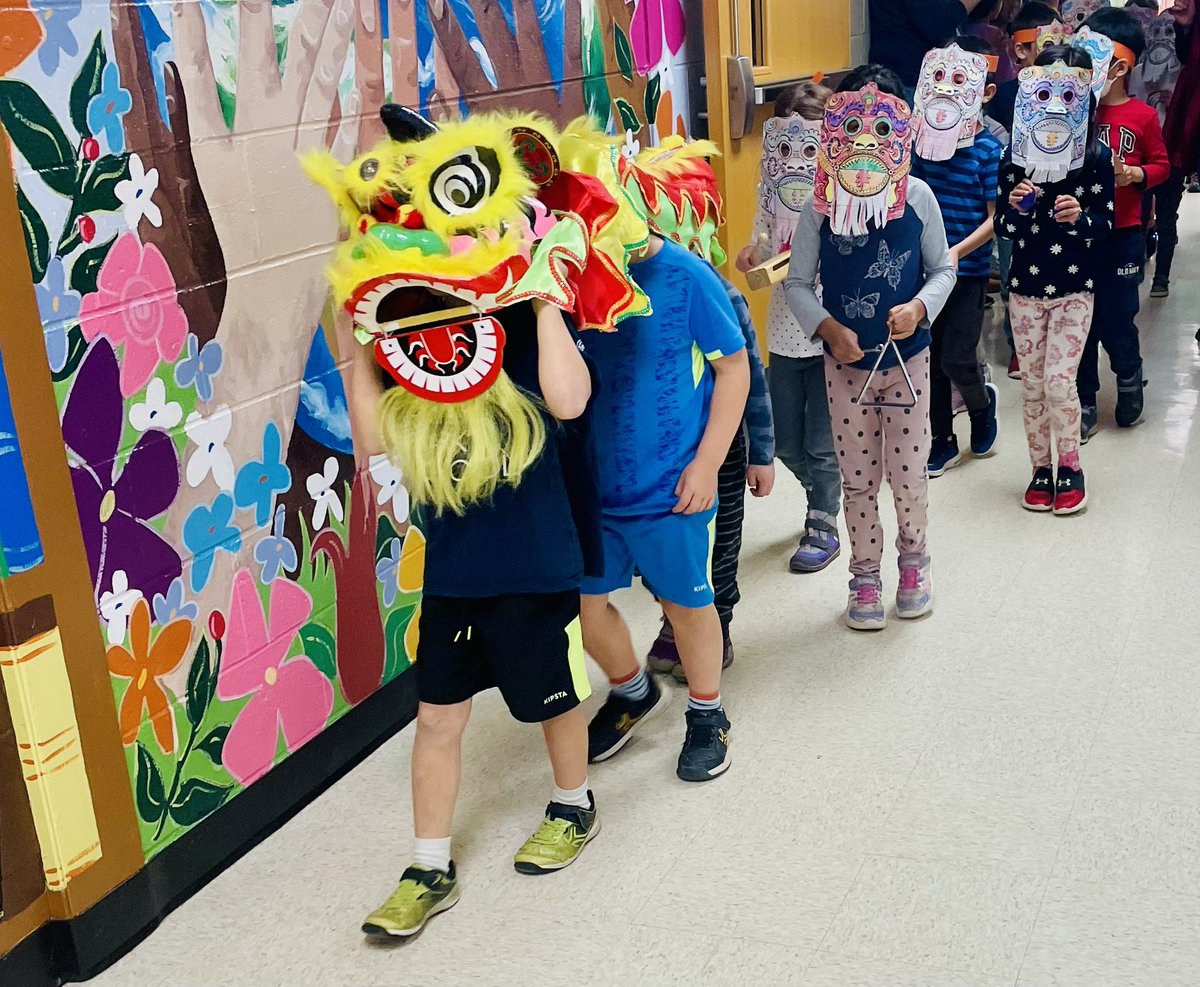 A beautiful parade today at Littlebrook to celebrate the Lunar New Year. 🐇 <a href="/princetonK12/">PrincetonK12</a>
