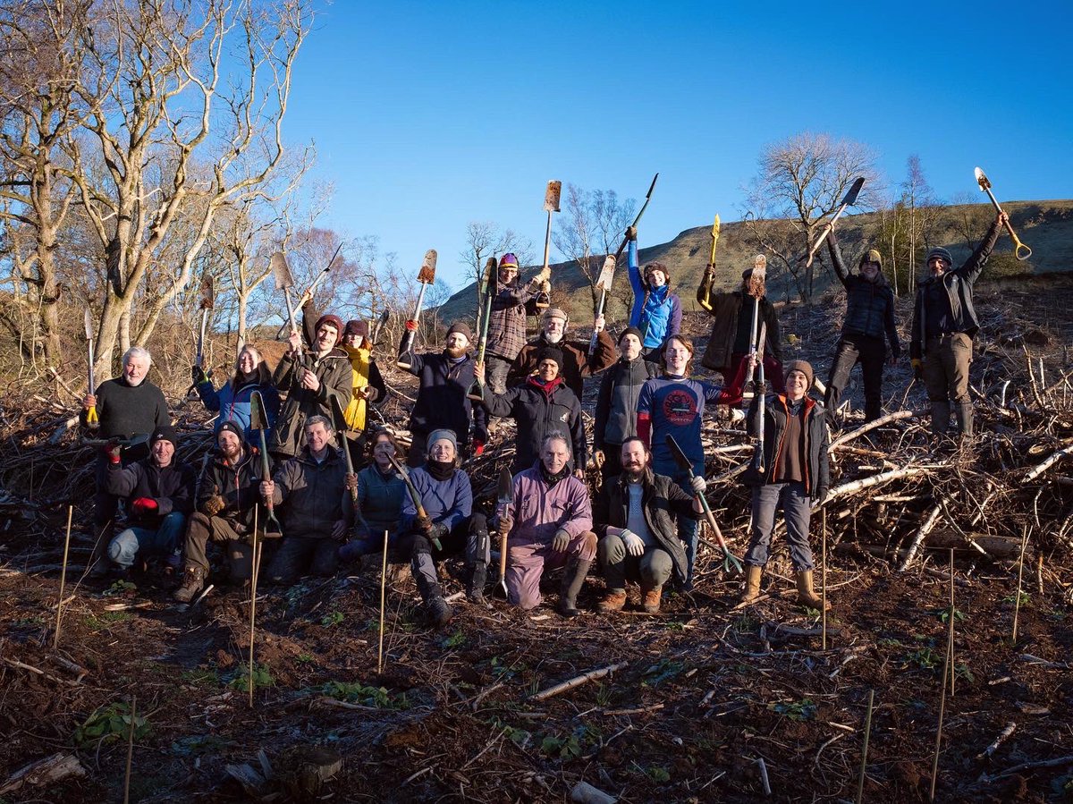 Fabulous day planting trees in the Black Mountains with @Stumpupfortrees and @bmc_college🏴󠁧󠁢󠁷󠁬󠁳󠁿 #treeplanting #stumpupfortrees