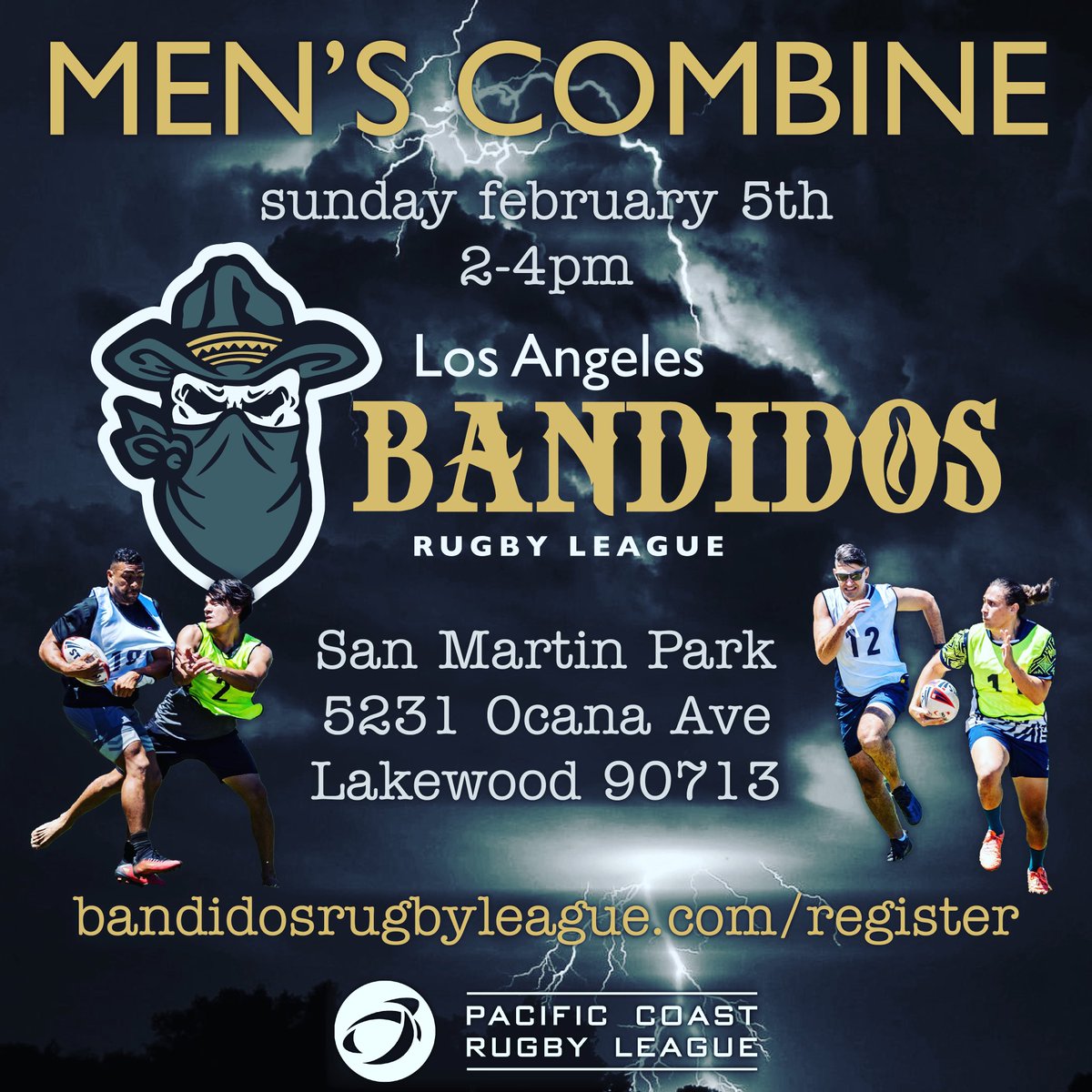 Rugby League is growing in SoCal! Come out and join us as we celebrate the launch of our team for the 2023 season! 

Register at bandidosrugbyleague.com/register