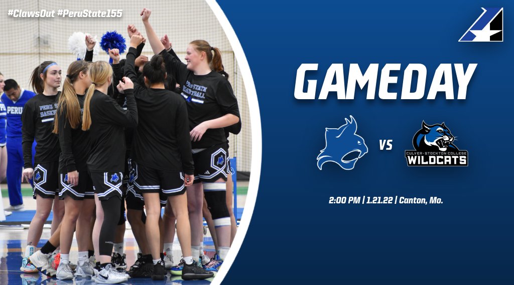 Get Up It's GAMEDAY‼️
<a href="/PSCWomenHoops/">Peru State WBB</a> 
🆚Culver-Stockton
⌚️2:00 p.m.
📌Canton, Mo.
🏟️Charles Field House
📺bit.ly/3OIYUX0
📊bit.ly/3J2PwNm
#ClawsOut | #PeruState155