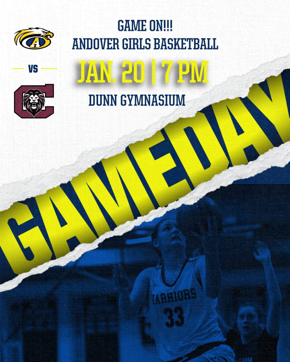 Andover Athletics (@andoverwarriors) on Twitter photo TONIGHTS GIRLS GAME IS ON!!!! Head over to Dunn Gym to see the Lady Warriors take on the Chelmsford Lions 7pm. Tickets: cash or GoFan using this link: gofan.co/app/events/837…. Students and Seniors $5 - Adults $7 <a href="/AndoverHS_Princ/">Caitlin Brown</a> <a href="/ahibino/">Alan Hibino</a> TONIGHTS GIRLS GAME IS ON!!!! Head over to Dunn Gym to see the Lady Warriors take on the Chelmsford Lions 7pm. Tickets: cash or GoFan using this link: gofan.co/app/events/837…. Students and Seniors $5 - Adults $7 <a href="/AndoverHS_Princ/">Caitlin Brown</a> <a href="/ahibino/">Alan Hibino</a>