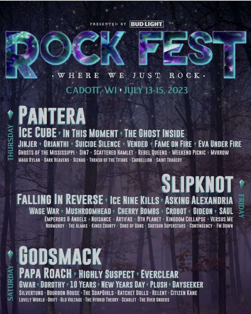 Soooooo excited for this @rockfestwi 🤟🤟🤟🤟🤟🤟😍😍😍😍😍❤️❤️❤️