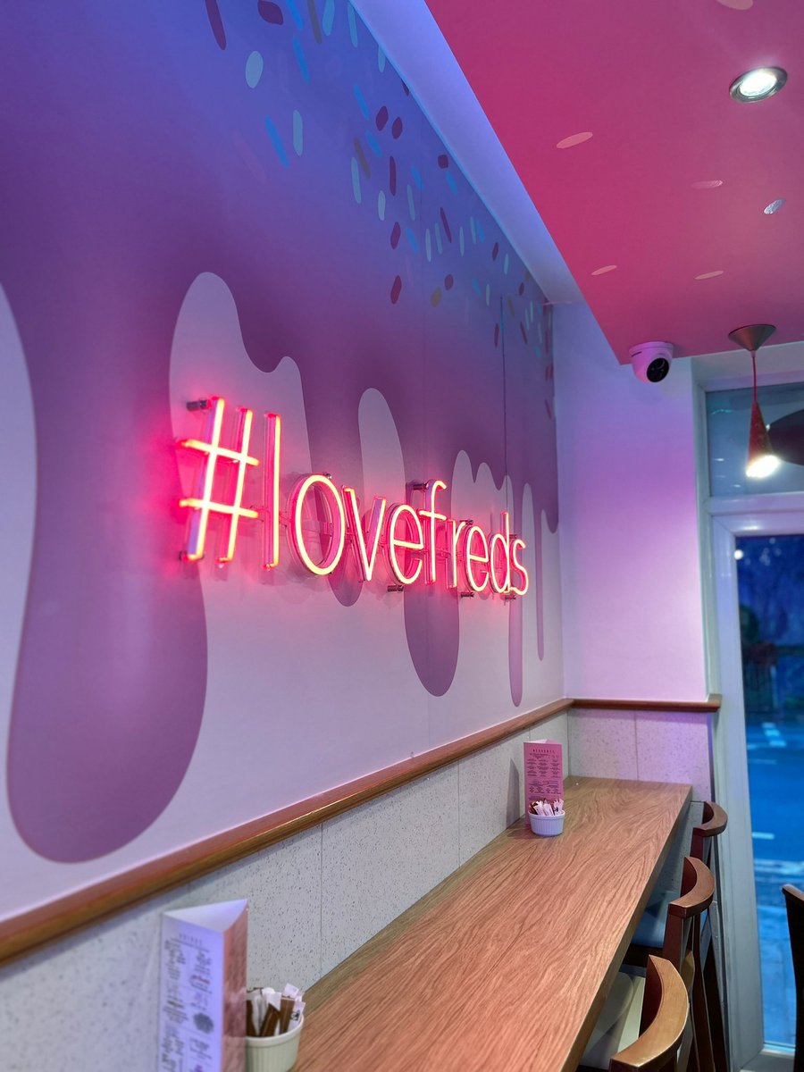 LoveFreds's tweet photo. Refurbishment completed. Come check it out and don’t forget to tag us in your photos #lovefreds                      #chorley #lancashire #icecream with thanks to #adlingtonelectrical @envgraphicsuk https://t.co/nr2v3vVzwd