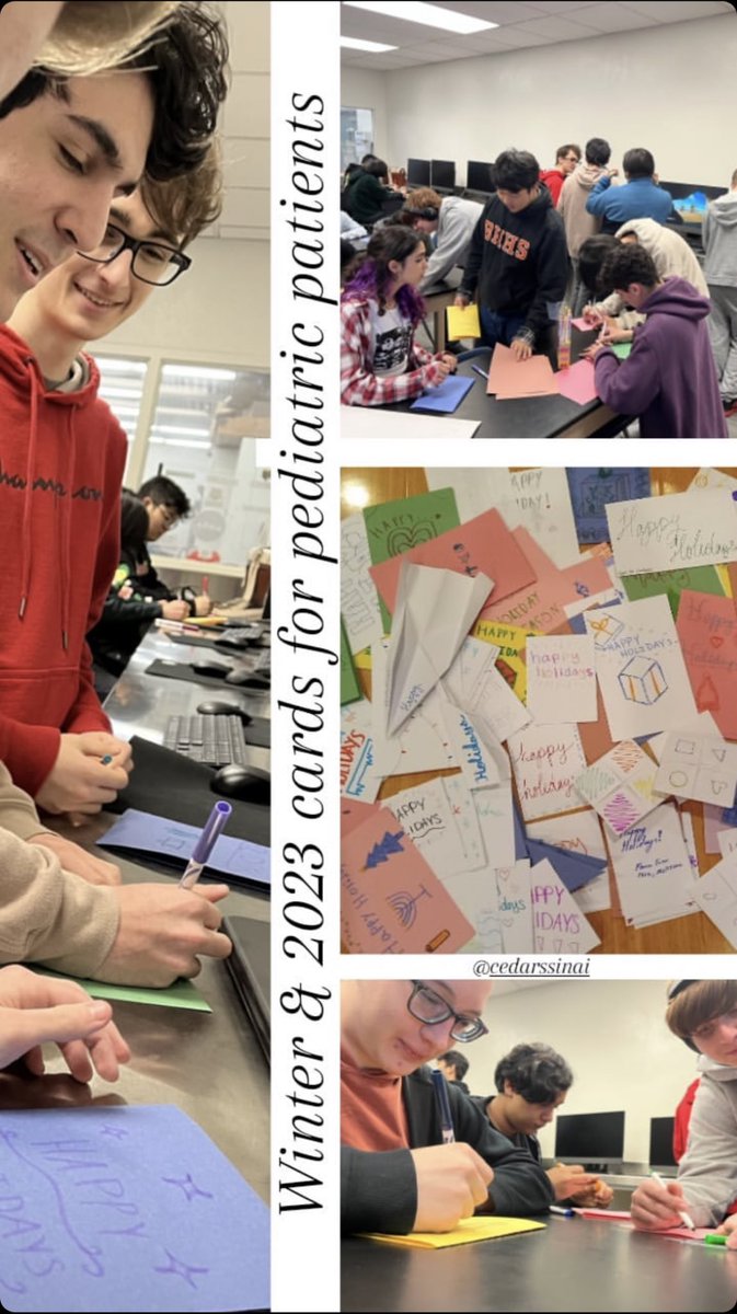 The team writing holiday cards for pediatric patients at Cedars-Sinai! <a href="/CedarsSinai/">Cedars-Sinai</a>