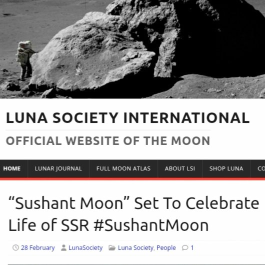 Happy Birthday to the brightest star of this universe.♾
Today Luna Society International is observing the first New Moon of 2023 as "Sushant Moon". It's also the day when the new moon is at its closest distance to the Earth since the year 1030.
<a href="/itsSSR/">Sushant Singh Rajput</a> lives on.❤
#SushantMoon