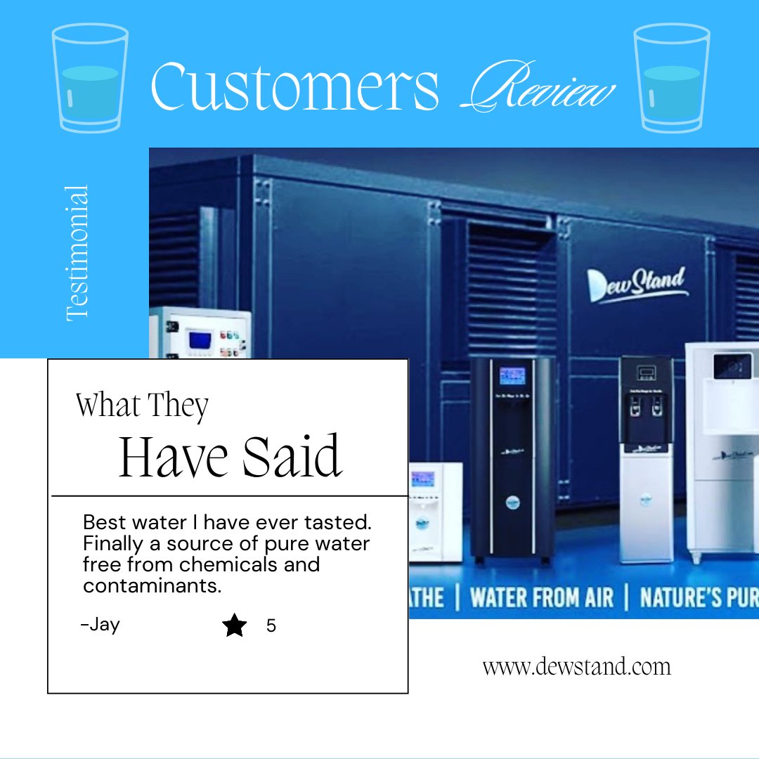 DewstandS's tweet image. Our customers love The Dewstand water generators! Hear what they have to say about this amazing sustainable innovation. 💦👏 #watergenerator #sustainableinnovations #clean #water #sustainable #dewstand #worldwide