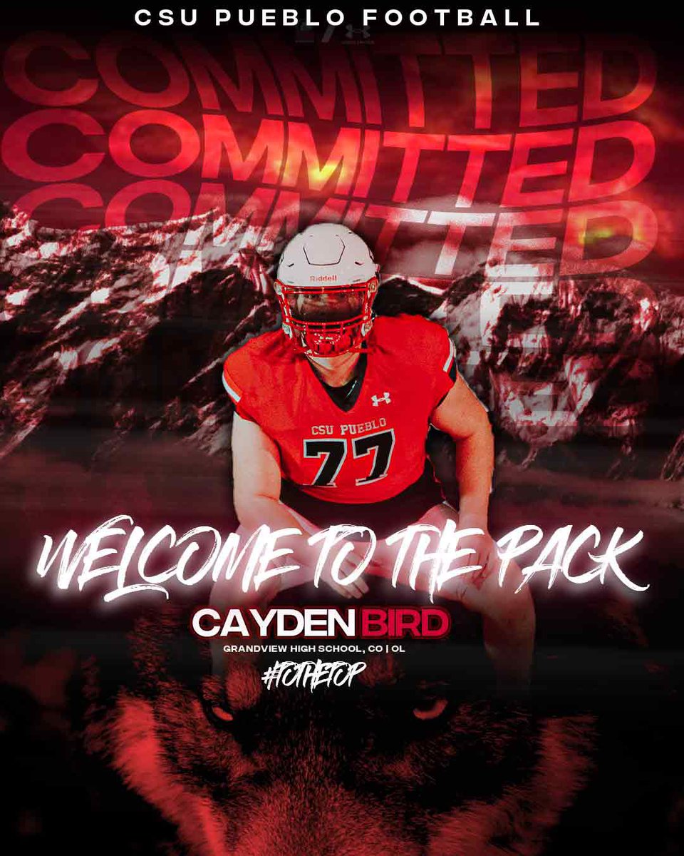 I am extremely blessed to say that I have committed to Colorado State University Pueblo!! I would like to say thank you to my family, all the coaches who believed in me, and everyone who has stuck by my side! <a href="/GHSWolvesFB/">Grandview Wolves Football</a> @CSUPCoachGraf <a href="/PhilipVigil/">Coach Vigil</a>