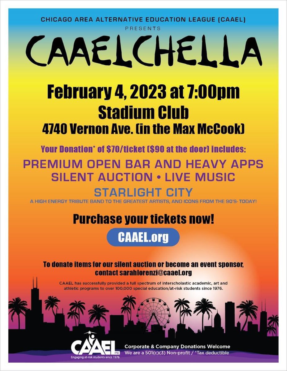 Who needs Coachella when you can have CAAELchella?!? Join us! 

#CAAEL #BetterTogether