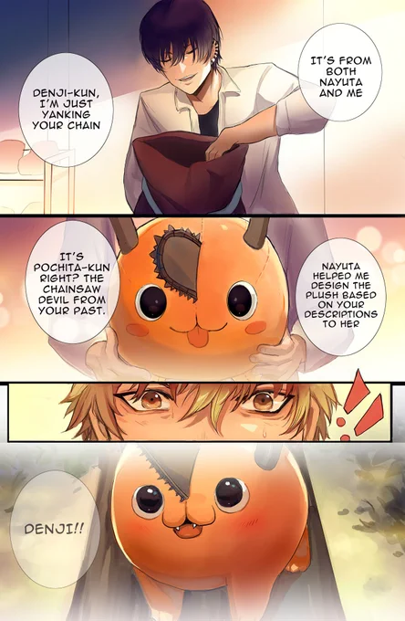 (2/2) I'd like to think that denji tells stories of pochita to nayuta all the time;; 