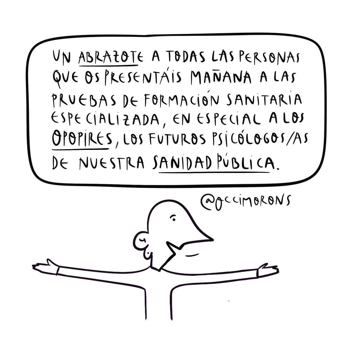 occimorons's tweet photo. Os mando un abrazote #masplazasPIR https://t.co/Pt4xlmRgPq