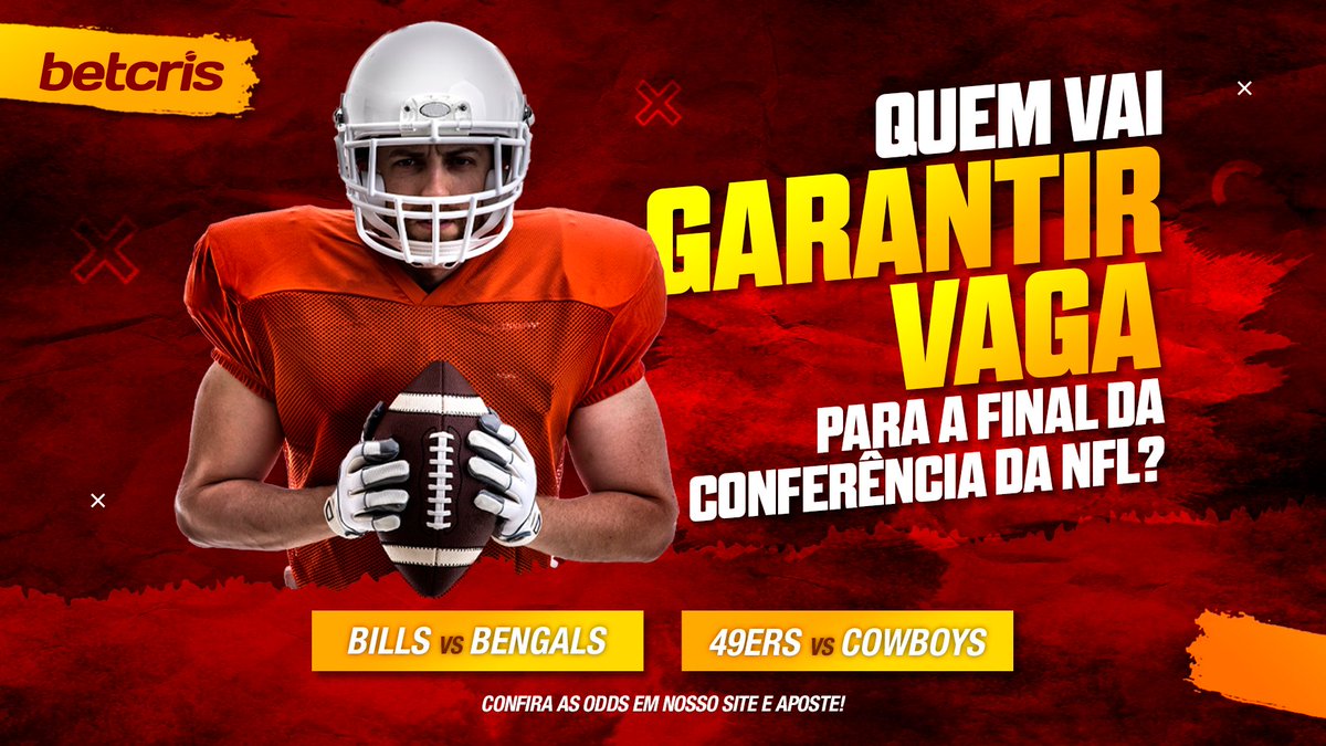Dia de decisão na maior liga de futebol americano do mundo. 🏈

Quem será que vai para a final da Conferência? 🔥

Aposte agora mesmo bit.ly/3uC8LX7

#NFL #BETCRIS