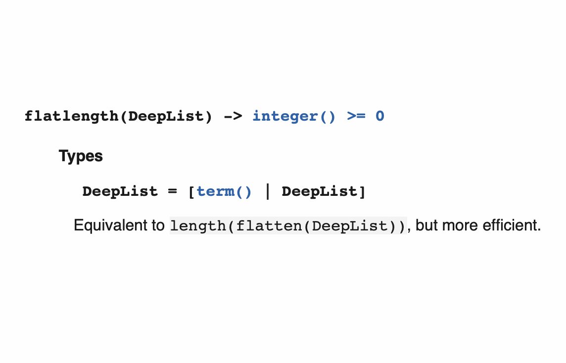 Elixir/Erlang tip:

`:lists.flatlength/1` will get the length of flattened nested list, but more efficiently than `flatten |> length`

    iex> :lists.flatlength([1, [2, [3, [4, 5]]]])
    5

erlang.org/doc/man/lists.…

#WeBeamTogether #MyElixirStatus