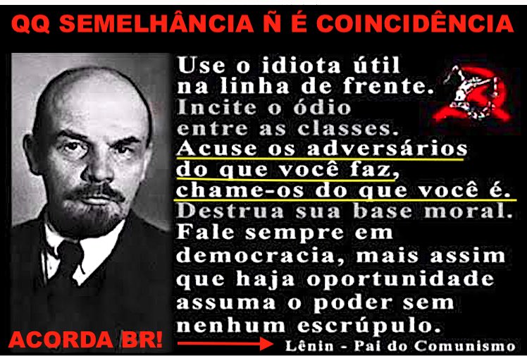 melbustamante's tweet image. Pois, é… eu que o DIGA!
AÍ, vem esta vagaba que NUNCA TRABALHOU NA VIDA INÚTIL e chama VC de vagaba...

LEI de Lenin!
