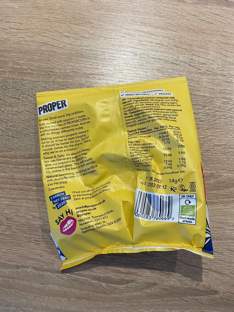 Barbs_amy's tweet photo. @PROPERCORN is this your new healthy eating product or has the corn popped off? #freshair #wheresthecorn 🌽🌽🌽 https://t.co/UFV3M8MGtv