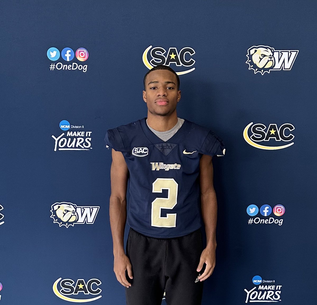 Todd_Williams0's tweet photo. Thank you @WingateFb for inviting me on an official visit this past MLK day. Love learning from the coaching staff and all the advice that has been given to me. @CoachCainFB @ShaedonMeadors https://t.co/tOApfA0E2l