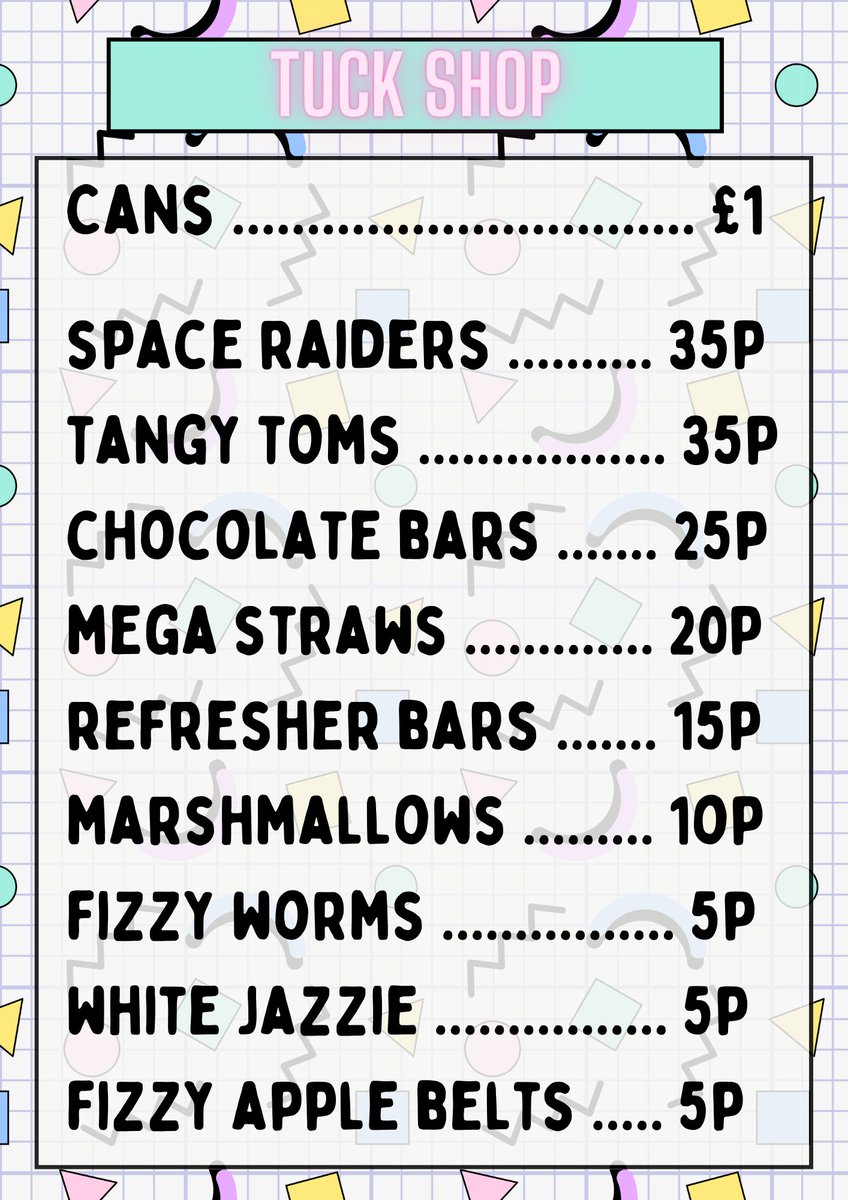 RavensdalePSA's tweet photo. 🌟 Your child will be provided with free, refillable squash at the discos this week. If you'd like to send them with money for sparkly goodies, face-painting or a few sweets, please see our price lists. 🌟
@RavensdalePS https://t.co/PyQFeyrRsL