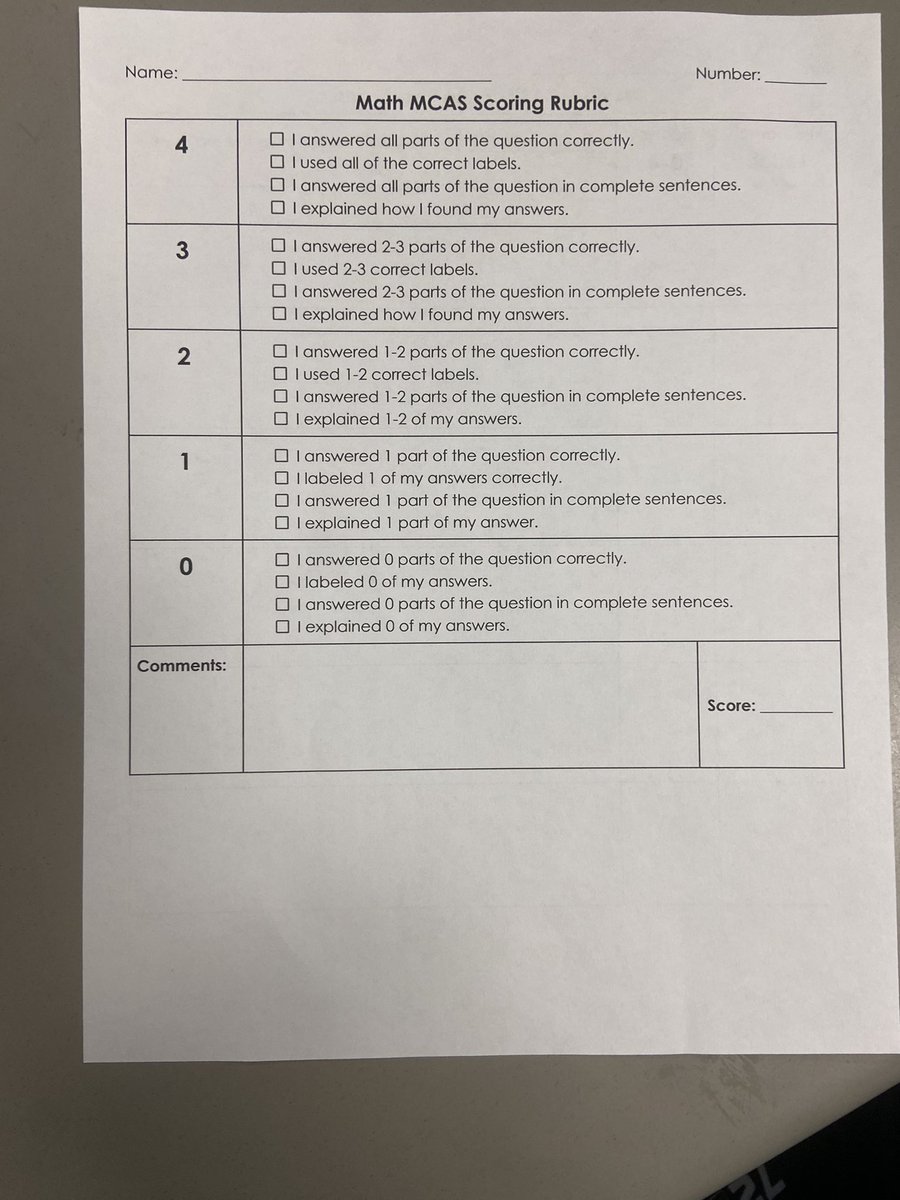 Our students were teachers today! They read and graded other students’ MCAS open response answers using a rubric! Our students rocked it and had a blast! <a href="/parker_middle/">Parker Middle School</a> @Ms_Kennedy_204 <a href="/mrjpettengill/">Mr. Pettengill</a> <a href="/MikeByron7/">Mike Byron</a>