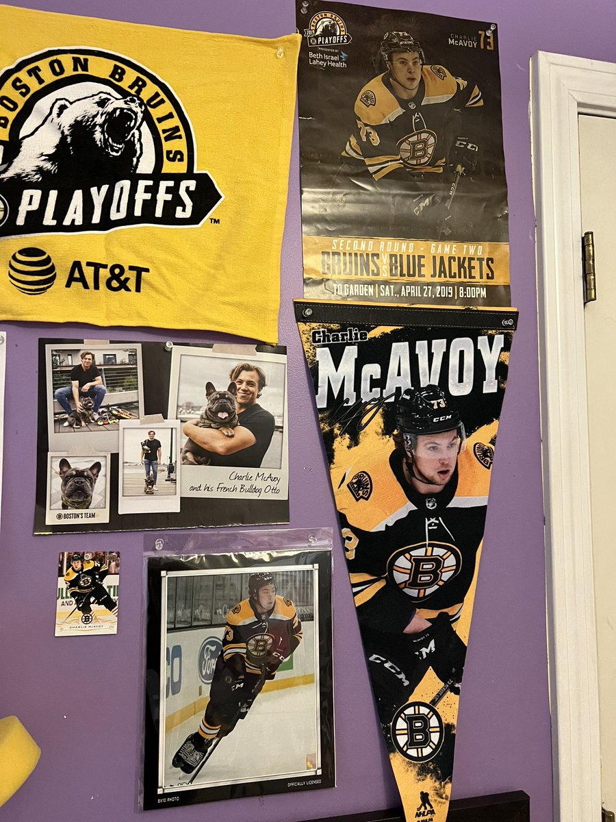 When your 6yr old is a HUGE @CMcAvoy44 fan you make her a Chuckie wall @NHLBruins #charliemcavoy #bruins  #chuckiefan #bostonbruins