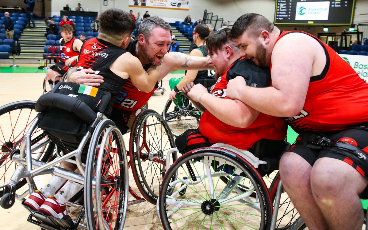 🤩 𝐓𝐡𝐢𝐧𝐠𝐬 𝐲𝐨𝐮 𝐥𝐨𝐯𝐞 𝐭𝐨 𝐬𝐞𝐞

<a href="/RebelWheelers/">Rebel Wheelers Multi-Sport Club</a> celebrate at the final buzzer after winning their fourth <a href="/Insuremyhouseie/">Insuremyhouse.ie</a> IWA #BINationalCup in a row. 🔴🏆
