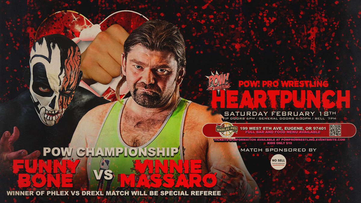 powprowrestling's tweet photo. After some legal wrangling, Vinnie Massaro has secured himself a title shot against Funnybone, but the "Nice Guy" will need more than contractual shenanigans to defeat the "Demi-God of Death" & regain the POW! Championship on Saturday, Feb 18!
Tickets:
https://t.co/QXFY18rRTR https://t.co/ntiaTfMuKQ