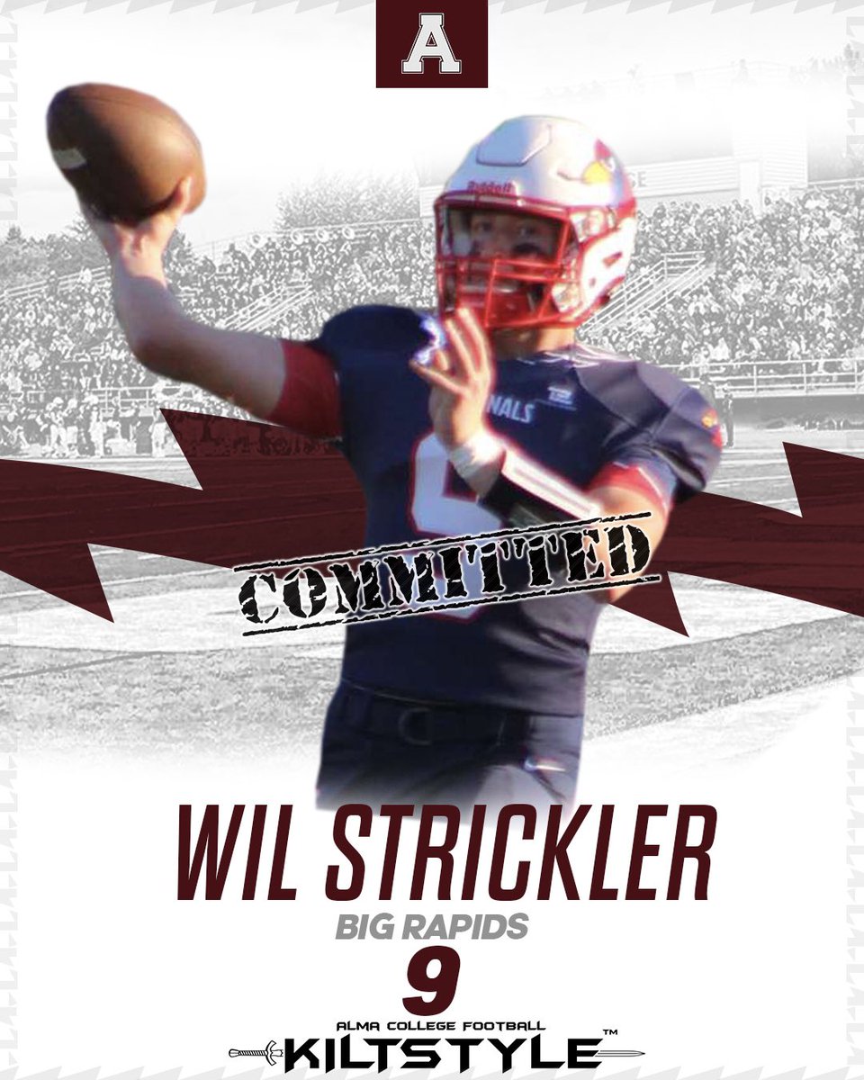 Wil Strickler (@wilstrickler) on Twitter photo Beyond grateful and excited to announce that I have committed to play football at Alma College! Thank you to <a href="/CoachBalhorn/">Coach Balhorn</a> <a href="/CoachCouchAlma/">Jason Couch</a> and the whole coaching staff at <a href="/AlmaScotsFB/">Alma College Football</a> for this opportunity! 🤍🤍 Beyond grateful and excited to announce that I have committed to play football at Alma College! Thank you to <a href="/CoachBalhorn/">Coach Balhorn</a> <a href="/CoachCouchAlma/">Jason Couch</a> and the whole coaching staff at <a href="/AlmaScotsFB/">Alma College Football</a> for this opportunity! 🤍🤍