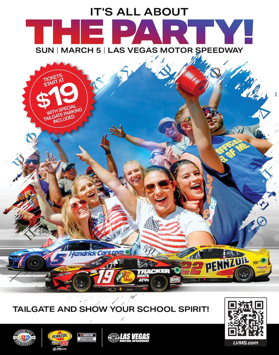 MaurotheCoach's tweet photo. I remember in college money was tight. I always enjoyed having fun but needed to stick to a budget. My beautiful wife @EmilyMauro_ and @LVMotorSpeedway are having an awesome promo for college kids! All you need is an education email, $19.00, and your party hat! Check it out! https://t.co/XnK9lbunxB