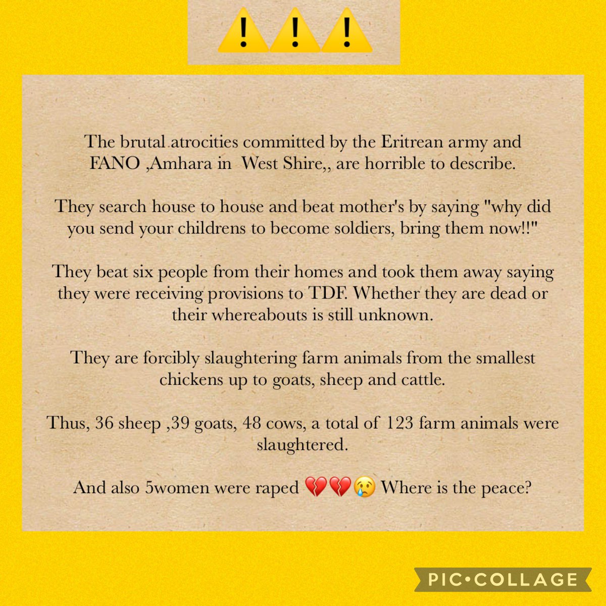 HagosSuzan's tweet photo. Dear⬇️
@AfrikParliament #UN @AsstSecStateAF @_AfricanUnion @PanAfricanUnity @panafricanmusic @panafricanuk @PanAfricaILGA @PanAfricanists @PanAfricans @PanAfricanRevie @AfricaMediaHub 
We demand to be heard. We ask you to enforce #EritreanTroopsOutOfTigray #AmharaOutOfTigray
Hs https://t.co/dcFM1QoZVx