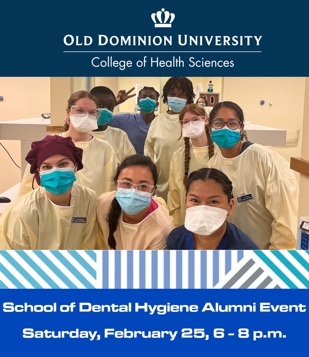 Ellmer College of Health Sciences at ODU (@odu_cohs) on Twitter photo ATTN Dental Hygiene alumni! Join the School of Dental Hygiene for an alumni event! RSVP: odu.co1.qualtrics.com/jfe/form/SV_7O…
<a href="/ODUAlumni/">ODU Alumni Association</a> #ODUSmiles #odudentalhygiene ATTN Dental Hygiene alumni! Join the School of Dental Hygiene for an alumni event! RSVP: odu.co1.qualtrics.com/jfe/form/SV_7O…
<a href="/ODUAlumni/">ODU Alumni Association</a> #ODUSmiles #odudentalhygiene