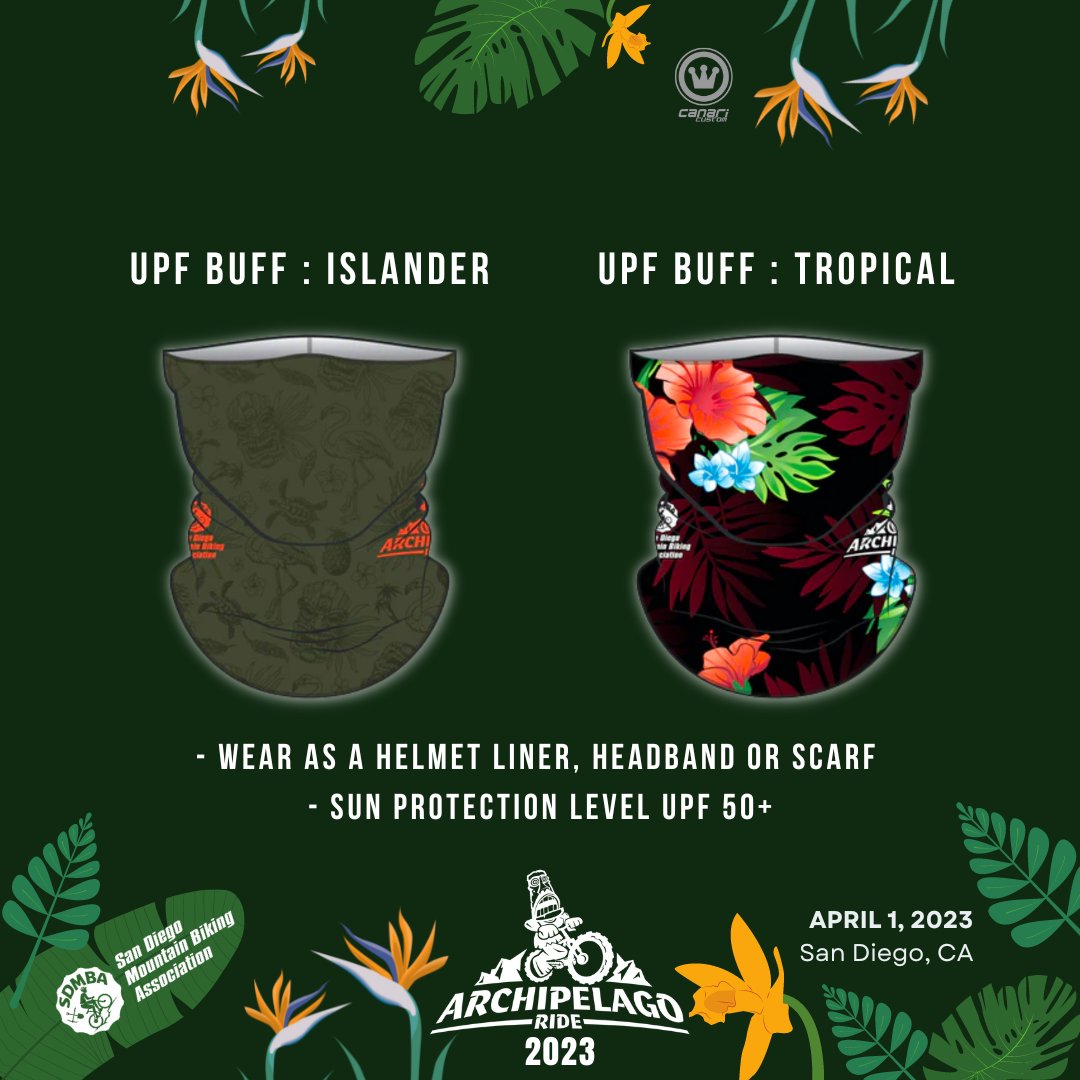 sdmba's tweet photo. 👕 Custom 2023 Arch Ride Gear! 👚
Available in two epic colors, the islander & tropical!
Short-sleeve, 3/4 sleeve & long-sleeve options!
🚵 A portion of the proceeds goes back to local trails! 🙌
https://t.co/WBjYteDbjf
https://t.co/8kQvDOV2EN
🌺 Time to tiki! 🌺
#SDMBA https://t.co/GRJXfMEqej