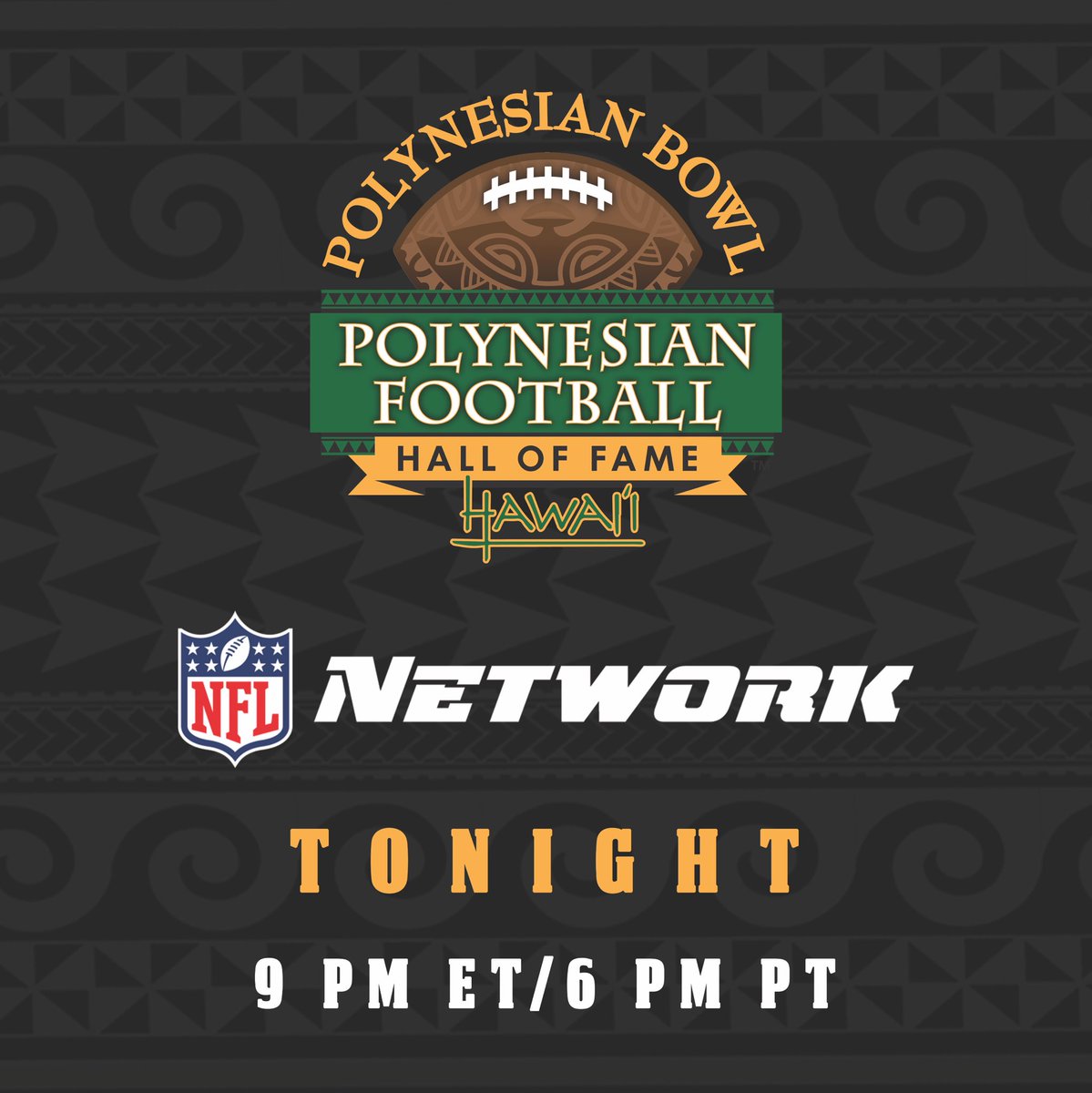 Polynesian Bowl TONIGHT at 9 PM ET/6PM PT on <a href="/nflnetwork/">NFL Network</a>!