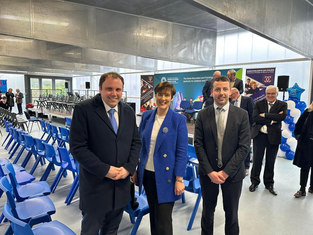 Congratulations to the principal, staff and students of @EnnisCC on the opening of their new school today @criostri @EducateEnnis @cbsennis @CathalCroweTD @NormaFoleyTD1