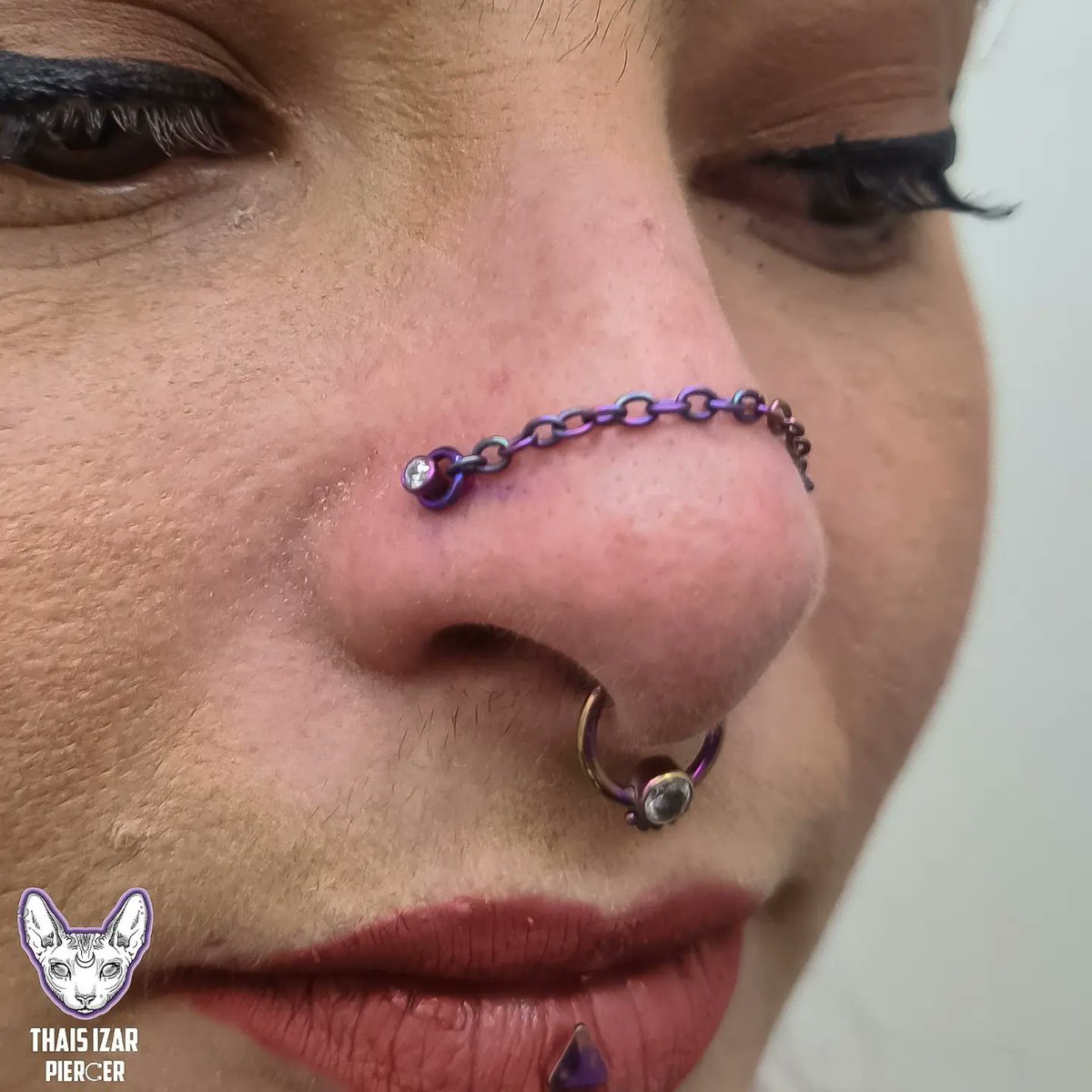 FadaDosInferno's tweet photo. Narizico com corrente da @sefodaavida. Fizemos a perfuração do lado esquerdo, do lado direito a perfuração tb é minha de 400 anos atrás.
#piercing #piercingnariz #narizpiercing #nosepiercing #septopiercing #verticallabretpiercing https://t.co/m8Ouo1D4vG