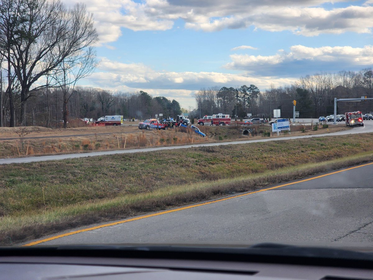 This is a picture sent by Suffolk resident Jackie Trent of pick up truck pulled out of pond at intersection of Carrollton Boulevard and Brewer’s Neck Boulevard. Sadly Robert Bailey was pulled from water missing since New Year’s eve. <a href="/WAVY_News/">WAVY TV 10</a>