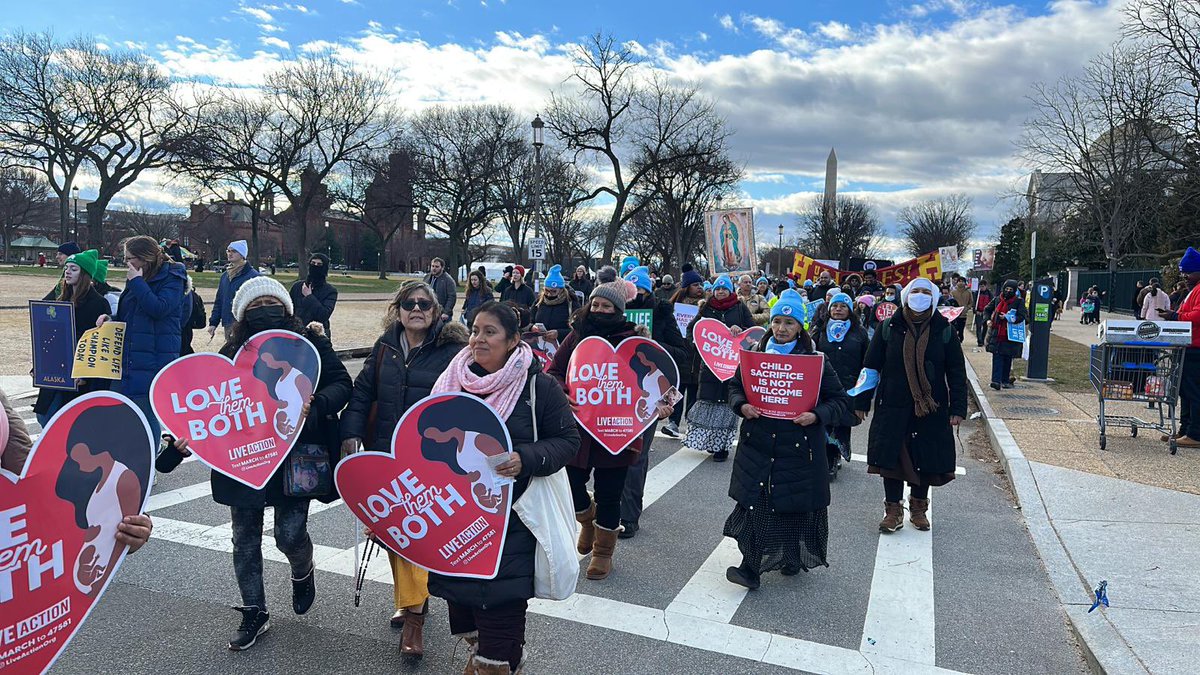 Our Parish is heavily present in Washington DC joyfully participating at the #marchforlife2023 : God bless America!! #ProLife #StopAbortion