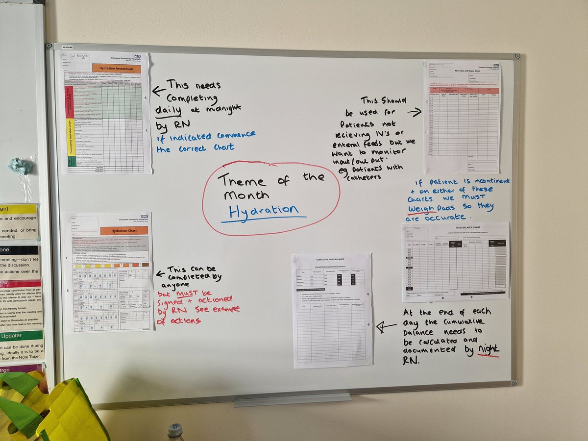 This month's theme hydration on ward 35. Making sure we get it right for our patient #hydrationmatters #LUFT #LQA #patientsafety #staffengagement @LivHospitals