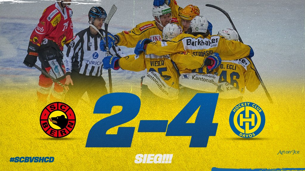 HCD_offiziell's tweet photo. 🔚 60' SIEG!! Der #HCD gewinnt das erste Duell innerhalb von 48 Stunden gegen den @scbern_news. Und dies nach 0:2-Rückstand! #42Nordström, #67Bristedt, #46Egli und #10Ambühl treffen für 🟡🔵.
#SCBvsHCD 2:4 https://t.co/pbIBEnnTqd