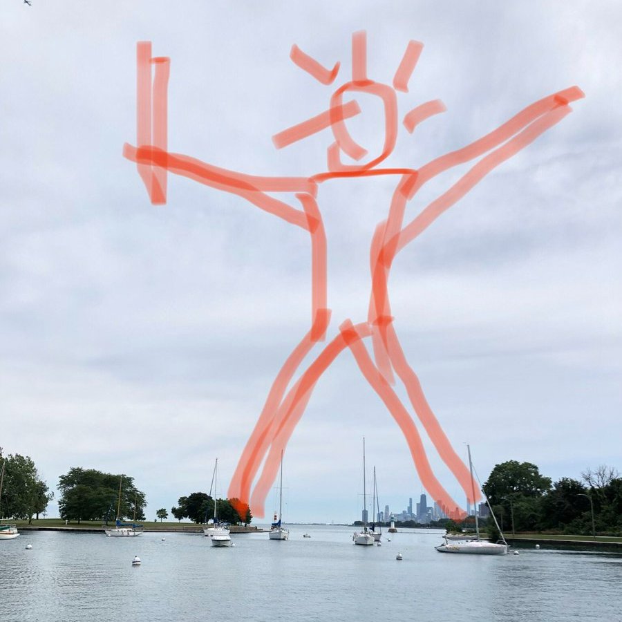 blagojevism's tweet photo. What most Chicagoans want: a Colossus standing over the mouth of Montrose Harbor. https://t.co/dSgfUGQbjI